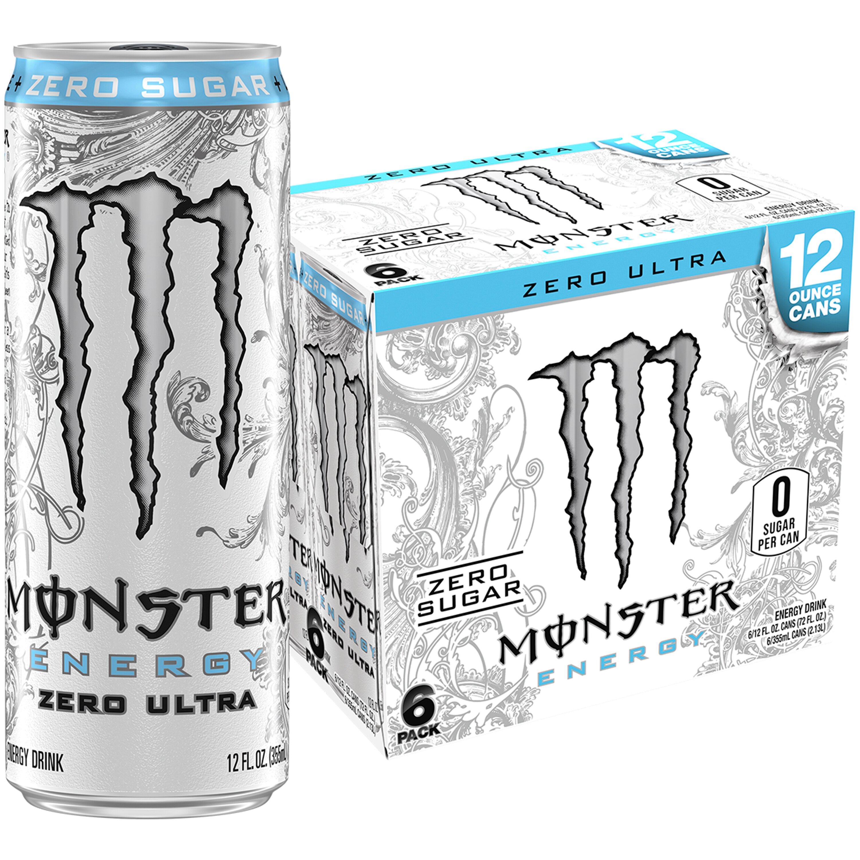 Monster Energy, Zero Ultra, 6 Ct, Cans, 72 Oz - 12 Oz , CVS