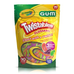 GUM Crayola Twistables Flossers, 90 Count - 90 Ct , CVS