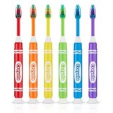 GUM Crayola Metallic Marker Children’s Toothbrush w/Suction Cup Base, Age 5+, 3 CT, thumbnail image 3 of 5
