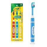 GUM Crayola Metallic Marker Children’s Toothbrush w/Suction Cup Base, Age 5+, 3 CT, thumbnail image 4 of 5
