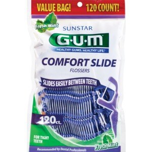Gum Comfort Slide Flossers, Fresh Mint, 120 Ct , CVS
