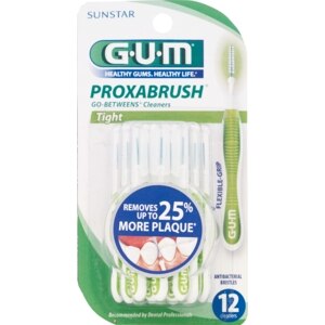 Gum Proxabrush Go-Betweens Cleaners, Tight, 12 CT