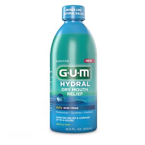 GUM Hydral Oral Rinse, Dry Mouth Relief, 16.9 oz