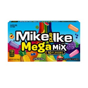 Mike and Ike Mega Mix Chewy Assorted Fruit Flavored Candies, 5 OZ 