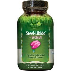 Irwin Naturals Steel-Libido plus BioPerine - Cápsulas blandas, para mujer, 75 u.