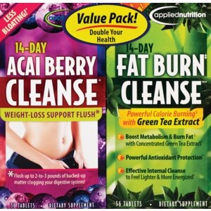 Applied Nutrition 14-Day Acai Berry Cleanse & 14-Day Fat Burn Cleanse - 56 Ct , CVS