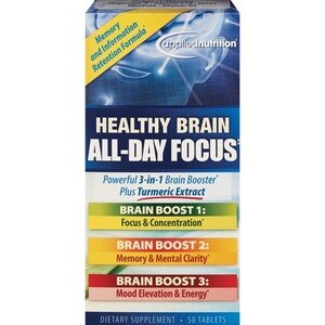 Applied Nutrition Healthy Brain All-Day Focus Tablets, 50 CT