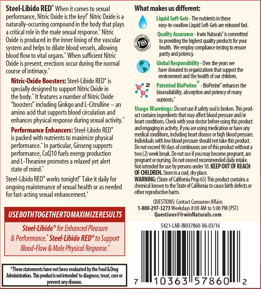Irwin Naturals Steel-Libido Red plus BioPerine Softgels, 75CT Irwin Naturals Steel-Libido Red plus BioPerine Softgels, 75CT