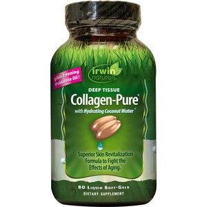 Irwin Naturals Deep Tissue Collagen-Pure - Colágeno en cápsulas blandas con BioPerine, 80 u.