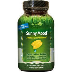 Irwin Naturals Sunny Mood plus BioPerine - Cápsulas blandas, 75 u.