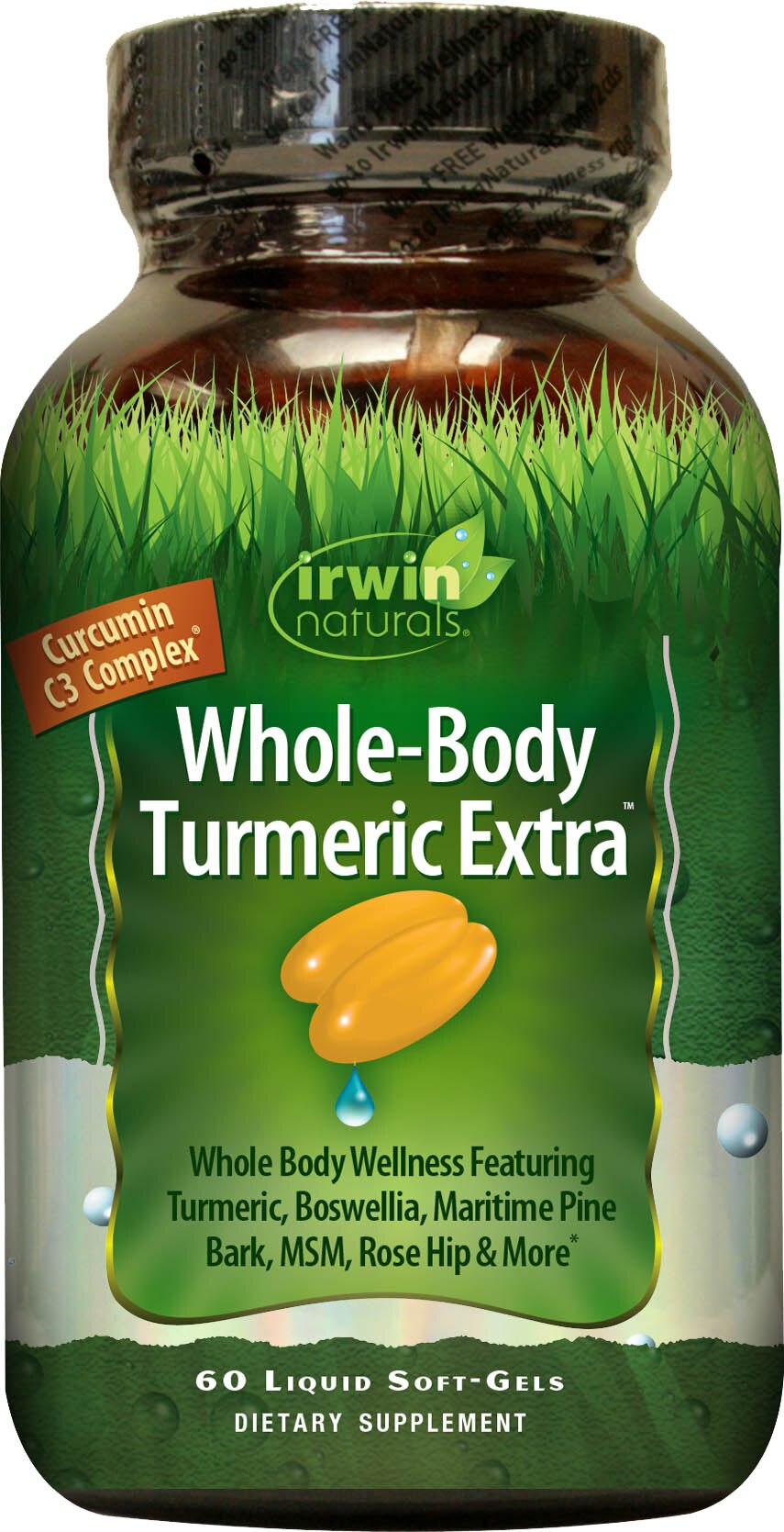 Irwin Naturals Whole Body Turmeric Extra plus BioPerine Softgels, 60CT