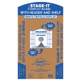 Royal Brites Stage-It Display Board with Crown Header and Shelf, White, 37"x44", thumbnail image 1 of 5