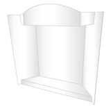 Royal Brites Stage-It Display Board with Crown Header and Shelf, White, 37"x44", thumbnail image 2 of 5