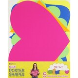 Royal Brites Neon Assorted Poster Shapes, 11""x14"", 5 CT, thumbnail image 2 of 5