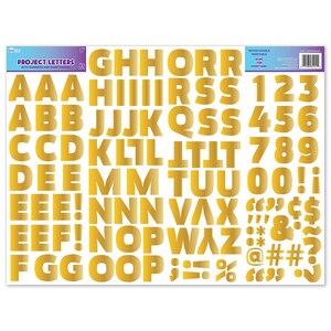 Royal Brites Holographic Foil Project Letters & Numbers Stickers, 2 In, Gold, 115 Ct , CVS