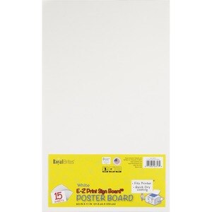 Bazic 11 x 14 White Poster Board w/Glitter Frame (5/Pack)