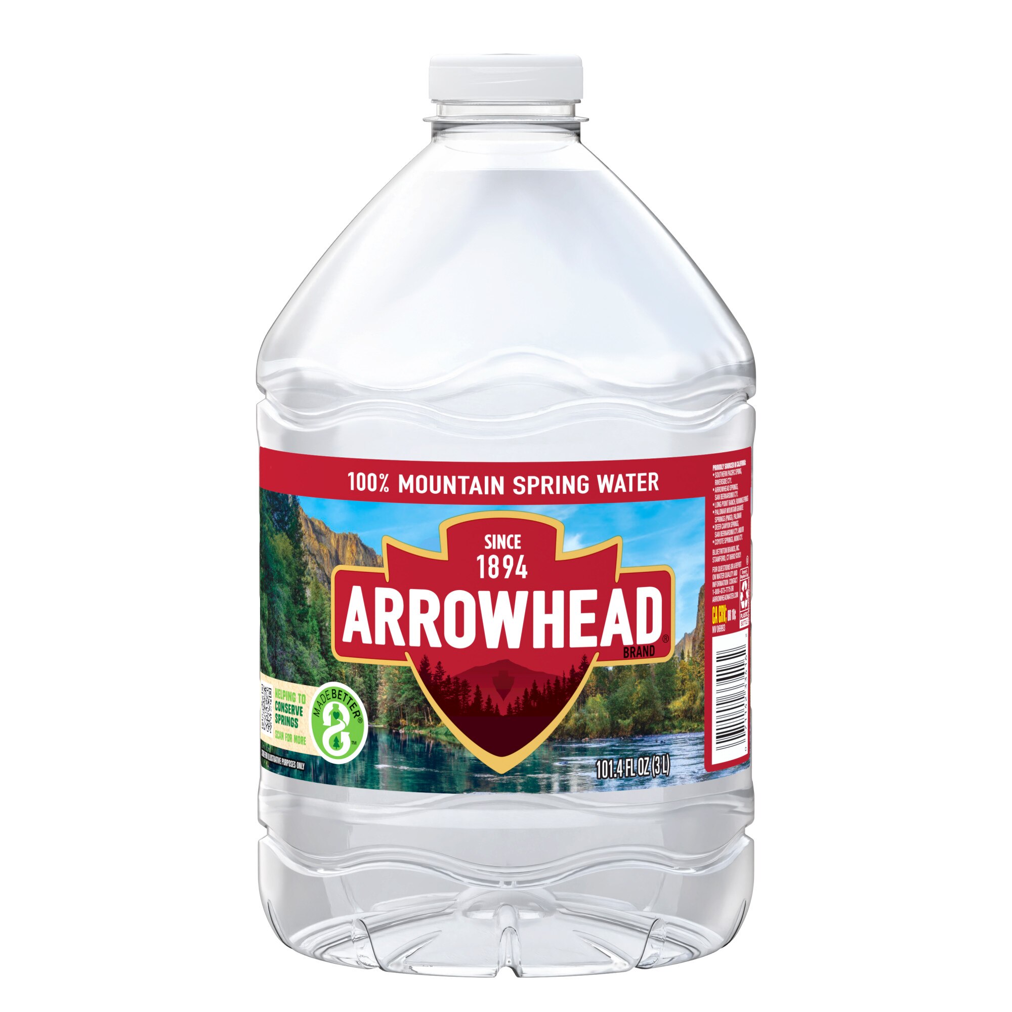 Arrowhead 100% Mountain Spring Water Plastic Jug, 101.4 Oz , CVS