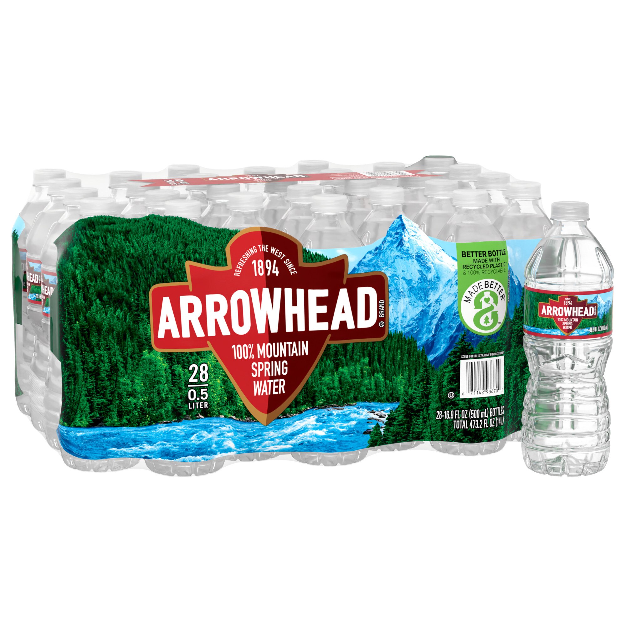 Arrowhead Brand 100% Mountain Spring Water, 28 Ct, 16.9 Oz , CVS