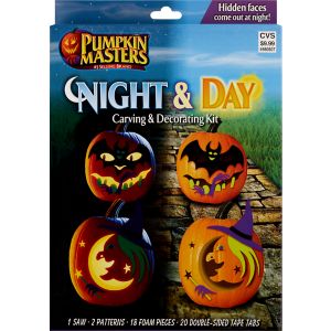 Pumpkin Masters Night & Day - Kit para decorar y tallar, 1 u.