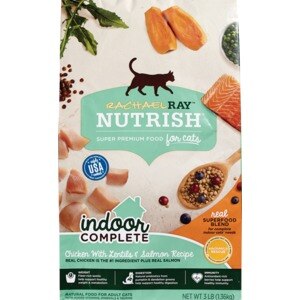  Rachael Ray Nutrish Super Premium Natural Foods For Adult Cats Indoor Complete, 48 OZ 