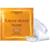 L'Oreal Paris Sublime Bronze Self-tanning Towelettes, Medium Natural Tan, thumbnail image 1 of 5