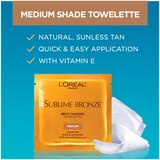 L'Oreal Paris Sublime Bronze Self-tanning Towelettes, Medium Natural Tan, thumbnail image 4 of 5