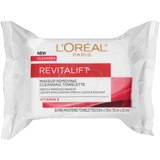 L'Oreal Paris RevitaLift Radiant Smoothing Wet Cleansing Towelettes, 30/Pack, thumbnail image 3 of 6