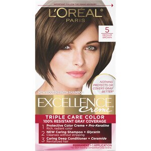 L'Oreal Paris Excellence Creme Permanent Triple Care Hair Color, 5 Medium Brown , CVS