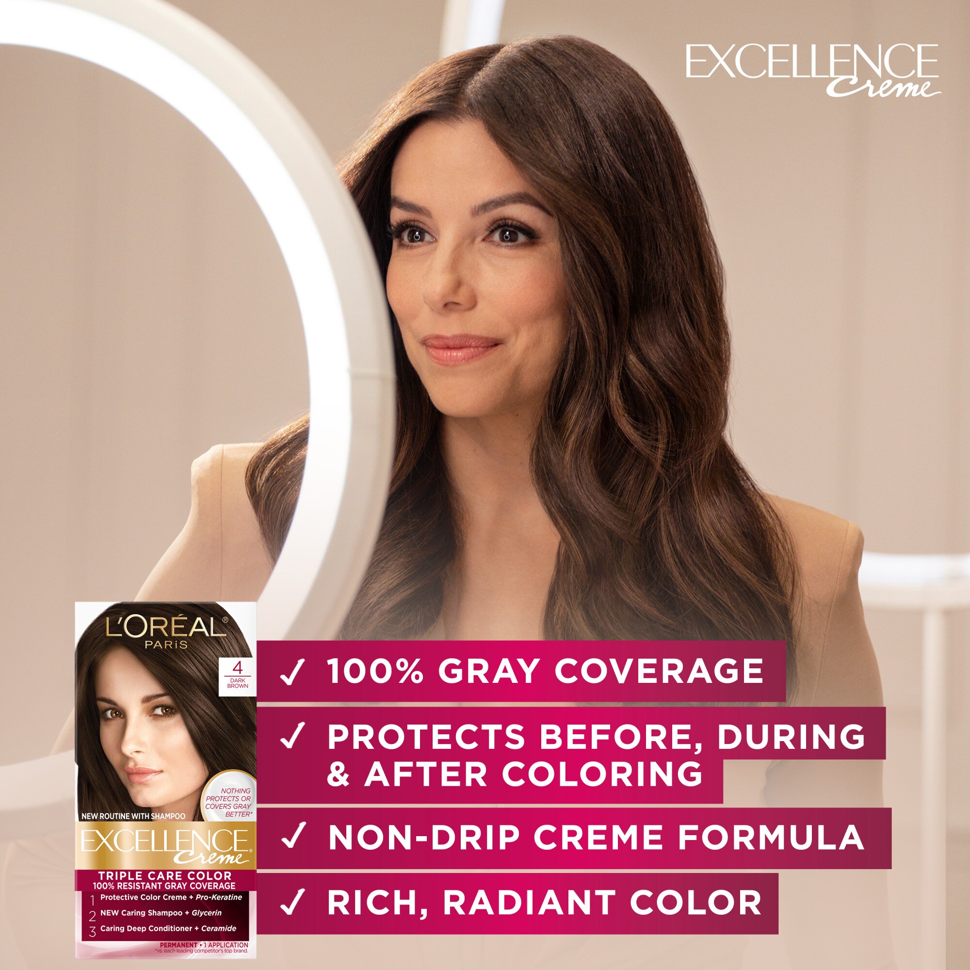 L'Oreal Paris Excellence Creme Permanent Triple Care Hair Color L'Oreal Paris Excellence Creme Permanent Triple Care Hair Color