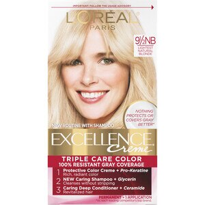 L'Oreal Paris Excellence Creme Permanent Triple Care Hair Color, 91/2NB Lightest Natural Blonde , CVS