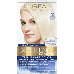 L'Oreal Paris Excellence Creme Permanent Triple Care Hair Color, 02 Extra Light Natural Blonde - 1 , CVS