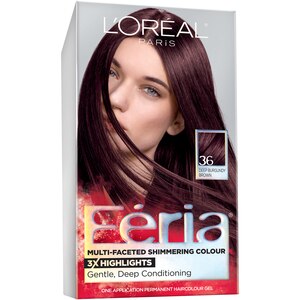 L'Oreal Paris Feria Multi-Faceted Shimmering Permanent Hair Color, 36 Deep Burgundy Brown , CVS