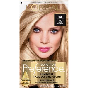 L'Oreal Paris Superior Preference Fade-Defying Shine Permanent Hair Color, 9A Light Ash Blonde , CVS