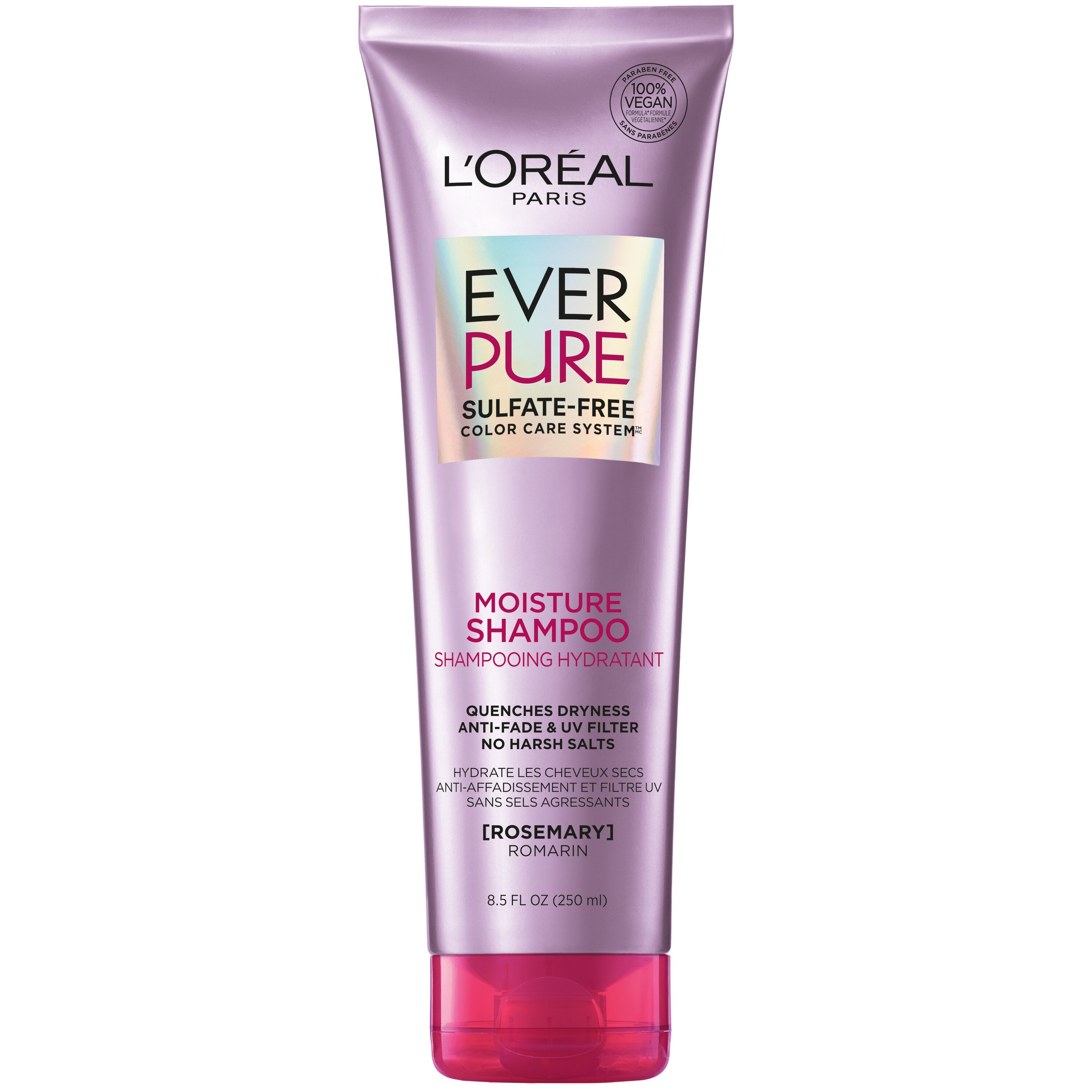 L'Oreal Paris EverPure Sulfate Free Moisture Shampoo Rosemary, 8.5 OZ