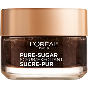 L'Oreal Paris Pure Sugar Scrub Resurface and Energize Coffee - Exfoliante facial, 1.7 oz