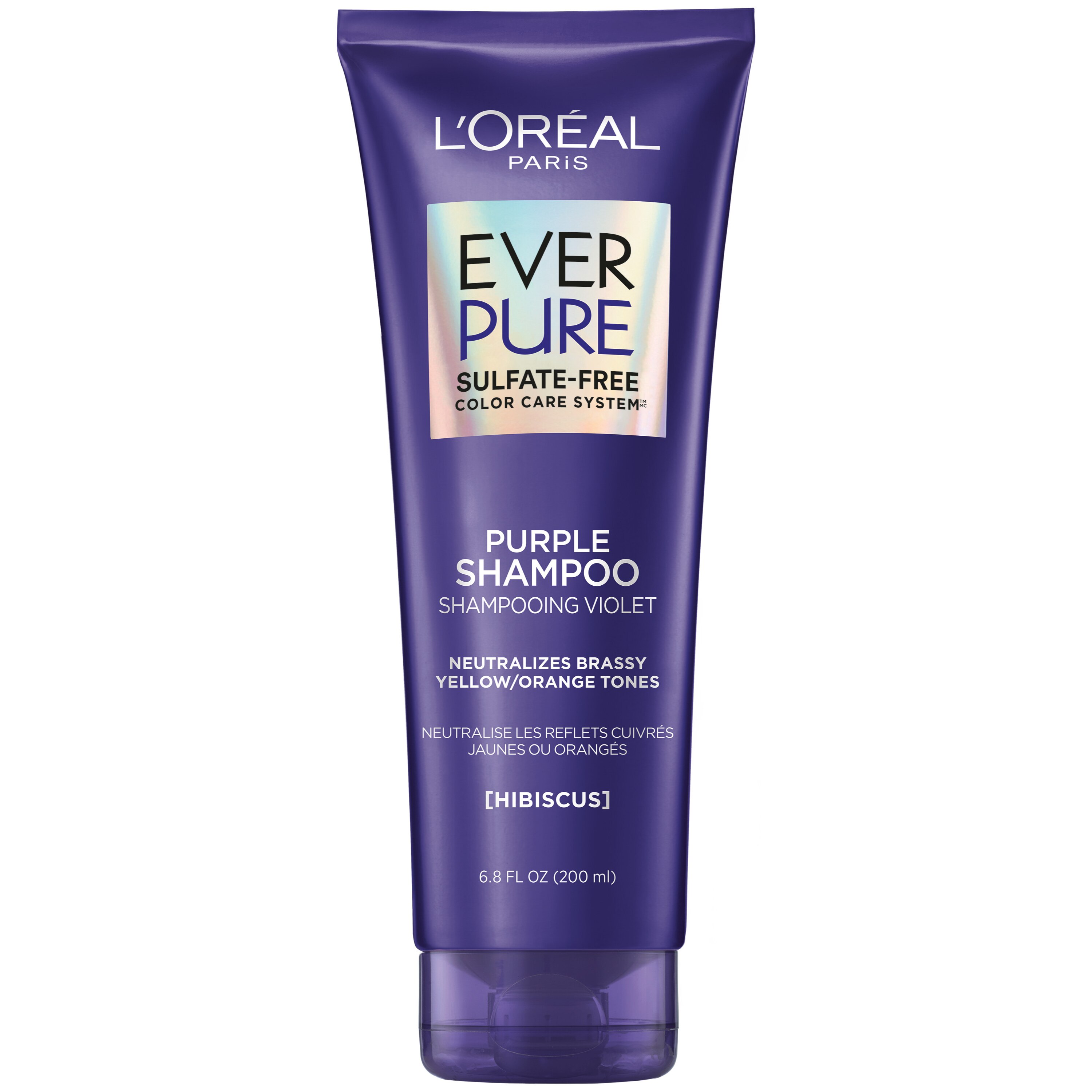 L'Oreal Paris EverPure Brass Toning Purple Sulfate Free Shampoo, 6.8 OZ