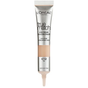 L'Oreal Paris True Match Eye Cream In A Concealer, 0.5% Hyaluronic Acid, Fair C1-2 - 0.4 Oz , CVS