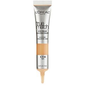 L'Oreal Paris True Match Eye Cream In A Concealer, 0.5% Hyaluronic Acid, Light C3-4 - 0.4 Oz , CVS