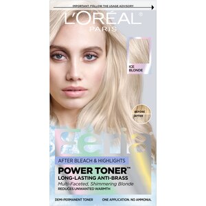 L'Oreal Paris Feria Power Toner, Long Lasting Anti Brass Toner, Ice Blonde 9P , CVS