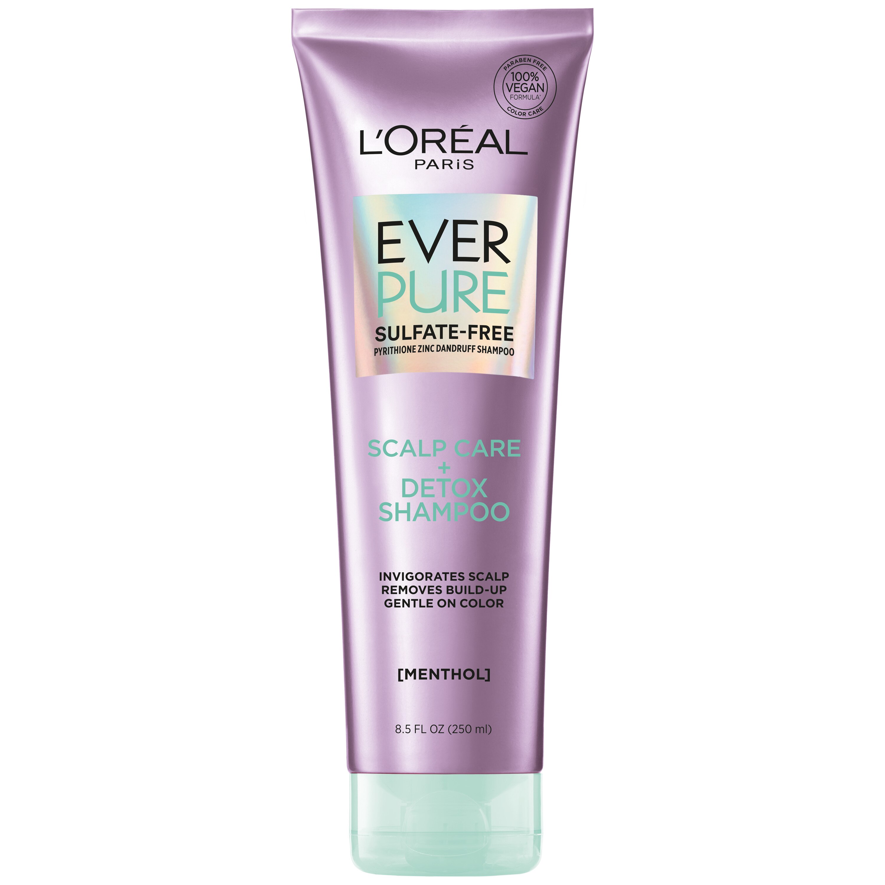 L'Oreal Paris EverPure Scalp Care + Detox Sulfate Free Shampoo with Menthol, 8.5 OZ