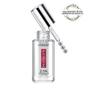 L'Oreal Paris Revitalift Derm Intensives 2.5% Hyaluronic Acid + Caffeine Eye Serum, 0.67 OZ