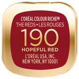L'Oreal Paris Colour Riche Reds of Worth Satin Lipstick with Intense Color, thumbnail image 4 of 9