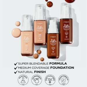 L'Oreal Paris True Match Super-Blendable Foundation, Medium Coverage | Pick Up In Store TODAY at CVS L'Oreal Paris True Match Super-Blendable Foundation, Medium Coverage | Pick Up In Store TODAY at CVS