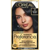 L'Oreal Paris Superior Preference Fade-Defying Shine Permanent Hair Color, Natural Black, thumbnail image 1 of 7