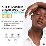L'Oreal Paris Bright Reveal Broad Spectrum SPF 50 Invisible UV Fluid, Antioxidants, 1.7 fl oz, thumbnail image 3 of 8