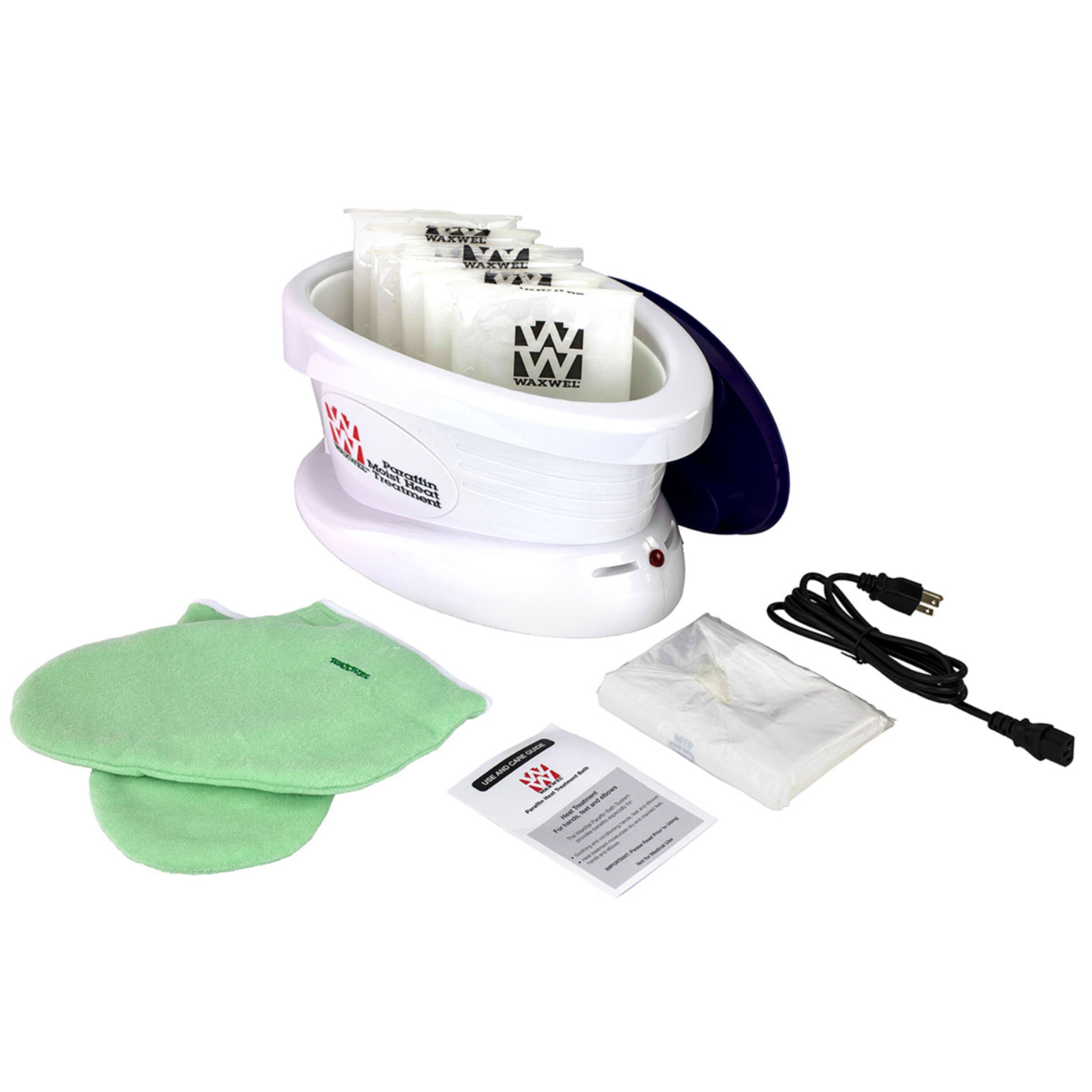 WaxWel Paraffin Bath Set With Heating Tank, Terry Cloth Mitt And Bootie, Liners, And Wax Blocks , CVS