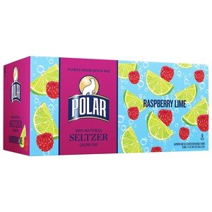 Polar Seltzer Raspberry Lime Sparkling Water, 8pk/12 fl oz cans
