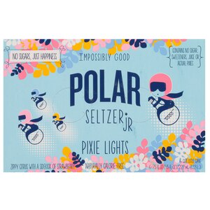 Polar Selzter Jr Pixie Lights Sparkling Water, 7.5 Oz Cans, 6 Pack , CVS