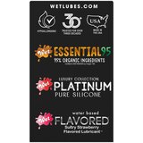 Wet Sampler Pack (Platinum, Strawberry & Naturally) Lubricants, 1 OZ, 3 PK, thumbnail image 4 of 4