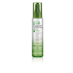 Giovanni 2Chic Ultra-Moist - Spray protector sin enjuague de doble acción, con aceite de aguacate y oliva, 4 oz